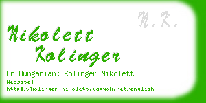 nikolett kolinger business card